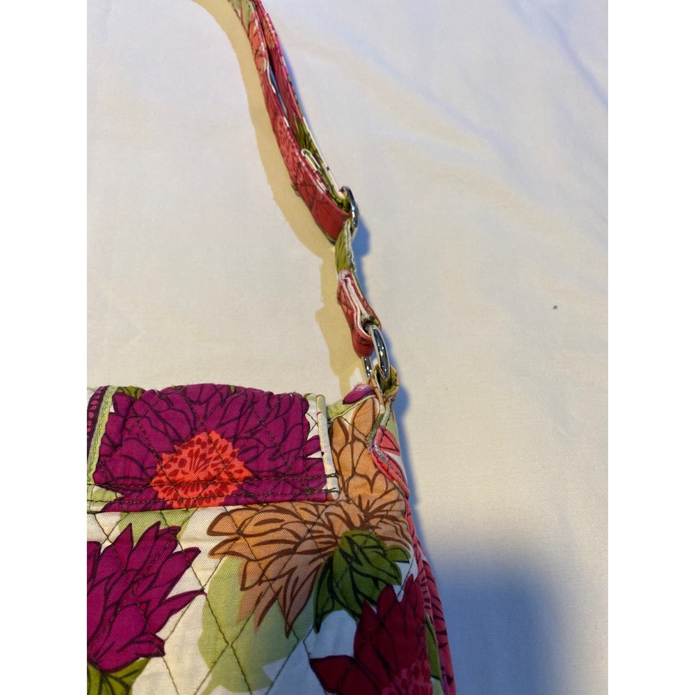 Vera Bradley Floral Quilted‎ Crossbody Bag Purse Pink Purple Green - Picture 9 of 16